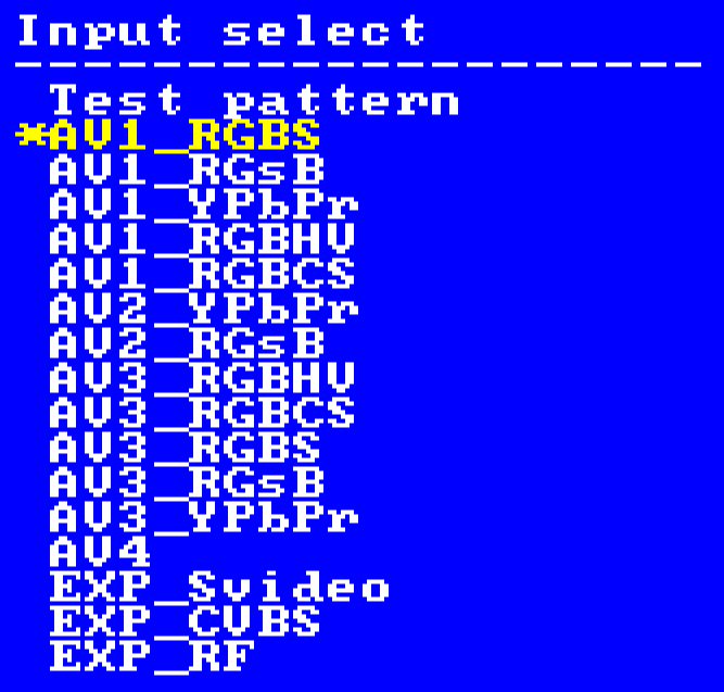 OSSC Pro Input select(Fw.0.69)
