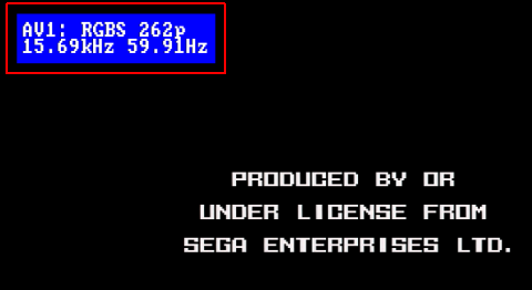 OSSC Ver.1.6 OSD Status display